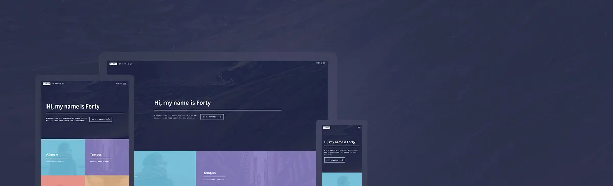 Forty template preview