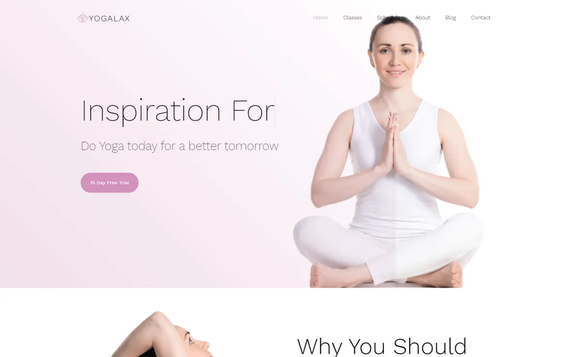 Yogalax template preview